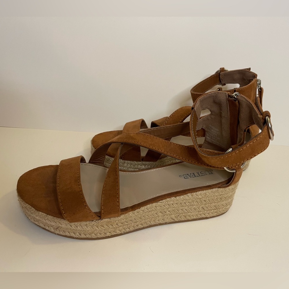 Brown Espadrilles Platform Sandals